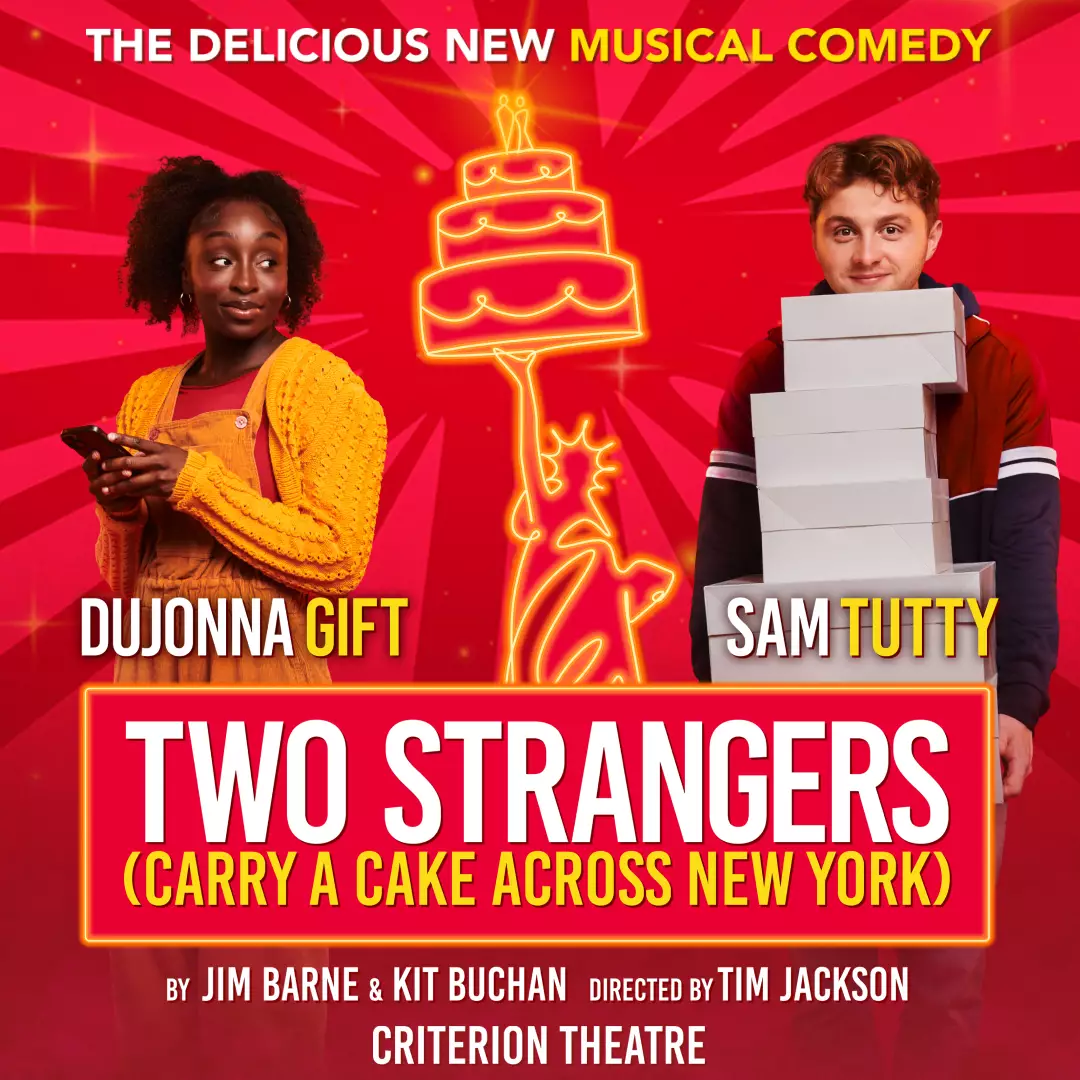 Two Strangers (carry a cake across New York) Title Image